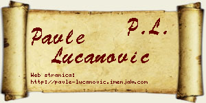Pavle Lučanović vizit kartica